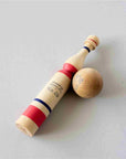 Wooden Bowling Set Painted in Red