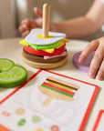 Creative Wooden Burger Puzzle for Kids Ages 3 and Up