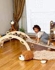 Wooden Climbing Arch Rocker with Ramps-0