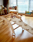 Wooden Climbing Arch Rocker with Ramps-3