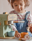 Green Wooden Coffee Maker Playset for Kids