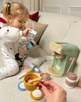 Green Wooden Coffee Maker Playset for Kids
