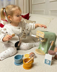 Green Wooden Coffee Maker Playset for Kids