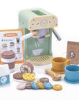 Green Wooden Coffee Maker Playset for Kids