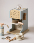 Wooden Coffee Maker Toy Set – Blue
