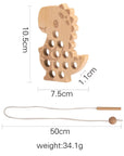 Wooden Dinosaur Lacing Toy for Toddlers