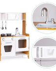Wooden Toy Kitchen with Lights and Sounds