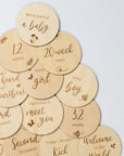 Wooden Pregnancy Milestone Disc Set