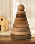 Wooden Round Pyramid Stacking Toy