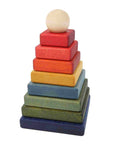 Wooden Colourful Stacking Square Pyramid Toy