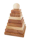 Wooden Square Pyramid Toy Natural Finish