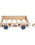Wooden Wagon Toy with Hidden Mouse Surprises