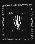 Luxury loose fit black long sleeve organic cotton shirt, premium handprinted limited edition, stylish unisex design by WWOOLLFF CO. at brixbailey.com