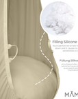 MAMOI® Hängesessel für kinder, Schaukel für kinderzimmer, Hängehöhle, Hängeschaukel, Sensory swing, Schaukeltuch indoor, Hängesack, Tuchschaukel, Babyschaukel, Hängetuch-2