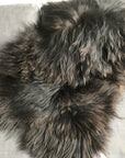 Luxury XL Icelandic natural black brown espresso sheepskin rug, premium eco-friendly 100% wool, soft long fur, best-selling home decor by Wildash London at brixbailey.com