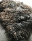 Premium XL Icelandic Sheepskin Rug, Natural Black Brown Espresso Fur, 100% Eco-Friendly, 120cm, Luxury Handcrafted Home Decor by Wildash London at brixbailey.com