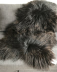 Premium XL Icelandic Natural Espresso Black Brown Sheepskin Rug, 100% Eco-Friendly Handcrafted Luxury Fur by Wildash London at brixbailey.com