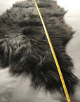Premium Icelandic natural black undyed sheepskin hide, sustainably sourced, eco-tanned, biodegradable, soft, luxurious home decor by Wildash London at brixbailey.com