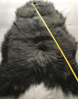 Icelandic natural black undyed sheepskin hide, premium eco-friendly luxury rug, sustainably sourced, soft and stylish by Wildash London at brixbailey.com