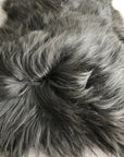 Icelandic natural black undyed sheepskin hide, premium eco-tanned, sustainably sourced, soft luxurious texture, authentic Icelandic decor by Wildash London at brixbailey.com