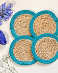 Seagrass Coasters - Teal (set of 4)