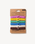 Colourful Plastic Free Hair Ties - 6 Pack