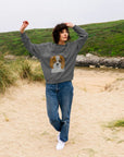 Oversized & Overruled: Eco-Luxe Sweatshirt with Cavalier Queen Energy