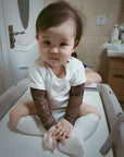 Long Sleeve Tattoo Print Romper for Baby Boys - Edgy & Comfortable Cotton Bodysuit by Baby Lamby at brixbailey.com
