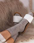Premium white vegan sandals YANG, monochrome, comfortable straps, soft footbed, slip-resistant sole, durable, fair fashion by Fünve at brixbailey.com