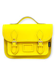 Leather Midi Satchel - Pastel Daffodil Yellow