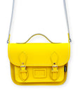 Leather Midi Satchel - Pastel Daffodil Yellow