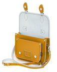 Leather Midi Satchel - Yellow Ochre