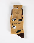 Brown Bamboo Cat Socks