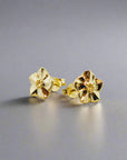 Forget-Me-Not Gold Vermeil Silver Studs