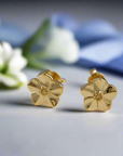 Forget-Me-Not Gold Vermeil Silver Studs