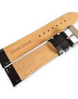 Black And Yellow Leather Rally Watch Strap