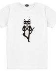 Mens Yoga Cat T Shirt with Stretch Cotton