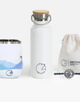 Premium Arctic Box luxury gift set with Arcticus best-selling Arctic Bottle, Puffin Cup, and black Arctic Circle Bracelet by Arcticus at brixbailey.com