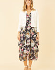 Yumi Ivory Cropped Cardigan With Bell Sleeves