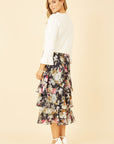 Yumi Ivory Cropped Cardigan With Bell Sleeves