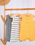 Adorable Baby Rompers for Boys & Girls - Soft Cotton Blend, Striped Design, Comfortable & Stylish for Everyday Wear by Baby Lamby at brixbailey.com