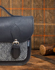 Midi Tannery & Tweed Satchel - Black