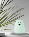 Set of Two Mini Bear Lights in White and Arctic Green