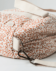 Red Velvet Yarrow Quilted Nappy Bag (100% Muslin Cotton)