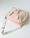 Red Velvet Yarrow Quilted Nappy Bag (100% Muslin Cotton)