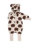 Eared Jumpsuit for Babies and Kids - Beige Bear