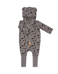 Eared Jumpsuit for Babies and Kids - Steel with Maple Seeds
