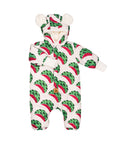 Winter Jumpsuit with Teddy Lining for Babies and Kids - Watermelons