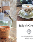 Luxury wooden flower press and scented candle gift set for gardeners, lavender or tomato vine fragrance, premium handcrafted botanical keepsake by Ralph's Orchard at brixbailey.com