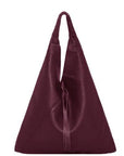 Maroon Pebbled Boho Leather Bag